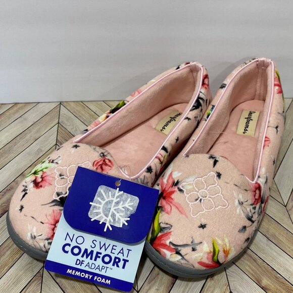 Womens Dearfoams Floral Print Memory Foam Slippers Size S Indoor Outdoor NWT - Picture 2 of 6